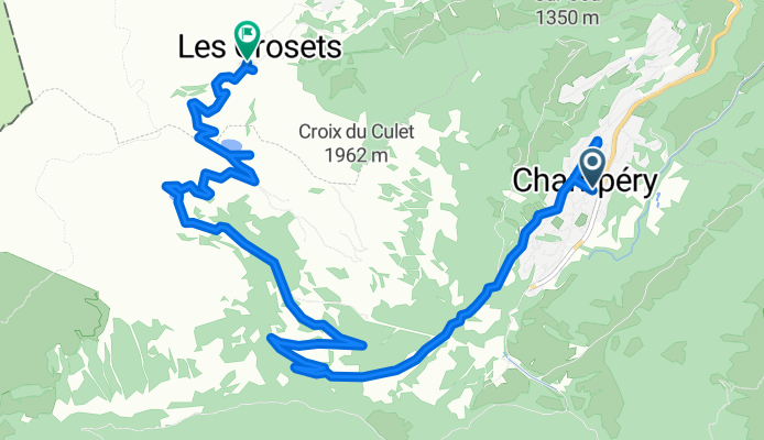 Route de la Fin, ChampƩry to Route des Crosets, Les Crosets
