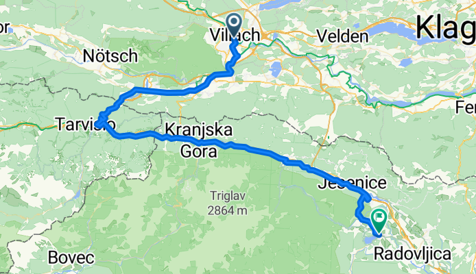Route from Villach