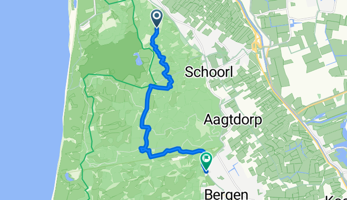 Schuthokweg, Schoorl nach Vinkenbaan, Bergen (NH)