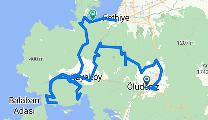 Ataturk Cd., Fethiye to Fevzi Cakmak Cd., Fethiye