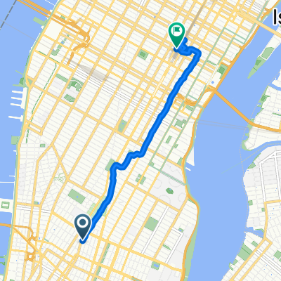 Lafayette St, New York to Vanderbilt Ave, New York