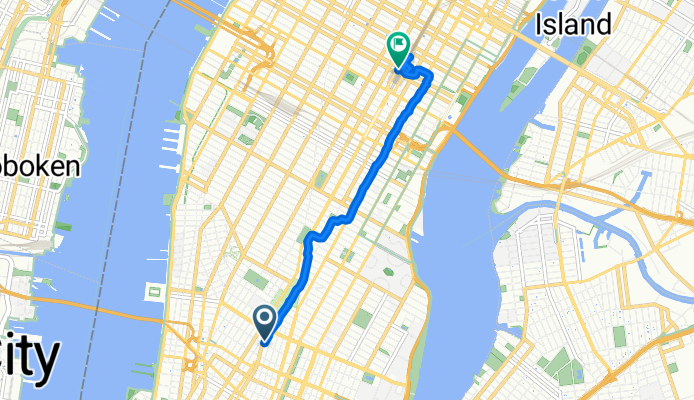 Lafayette St, New York to Vanderbilt Ave, New York