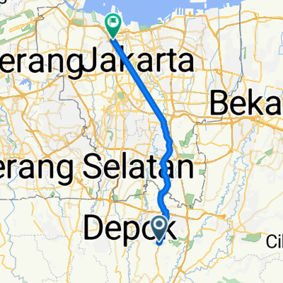 Jalan Raya Jakarta - Bogor No.128 to Jalan Sinar Budi