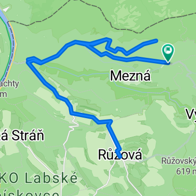 Mezná, Hřensko to Mezná, Hřensko