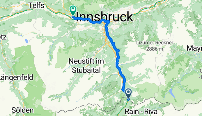 Route to Innsbruck