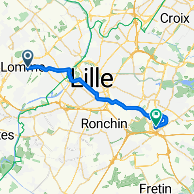 Rue Anne Delavaux, Lille to Résidence Camus, Villeneuve-d'Ascq