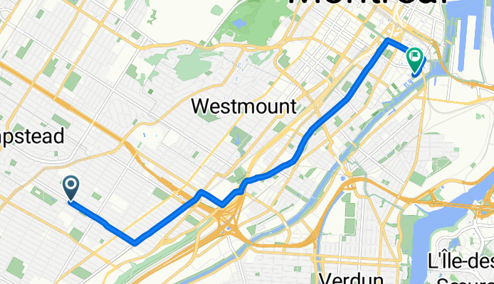 Av Beaconsfield, Montréal to Rue des Bassins, Montréal