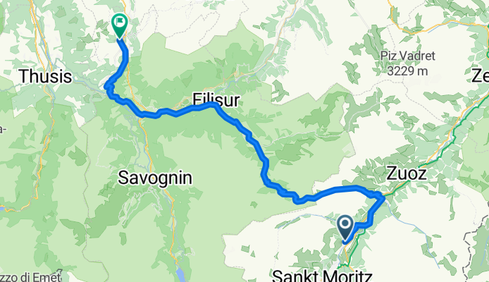Von Samedan bis Obervaz