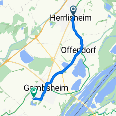 Rue de la Haute-Vienne, Herrlisheim nach Rue de la Gravière, Gambsheim