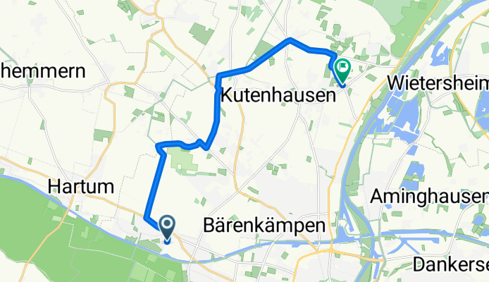 Am Hahler Hafen, Minden nach Todtenhauser Dorfstraße, Minden