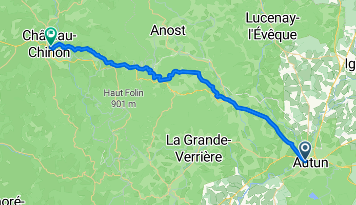 From Autun to Château-Chinon (Ville)