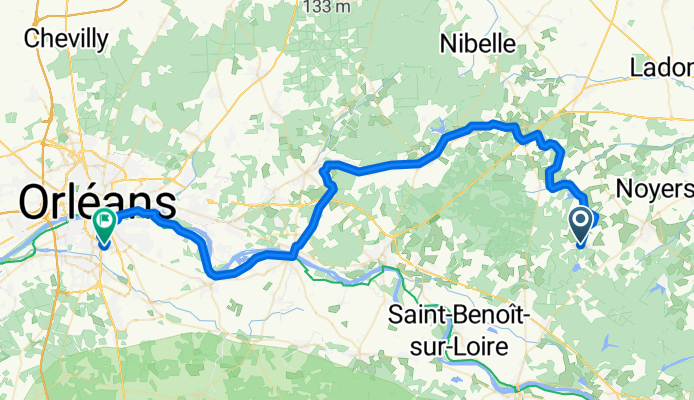 Route d'Orléans, Vieilles-Maisons-sur-Joudry à Rue des Montées, Orléans