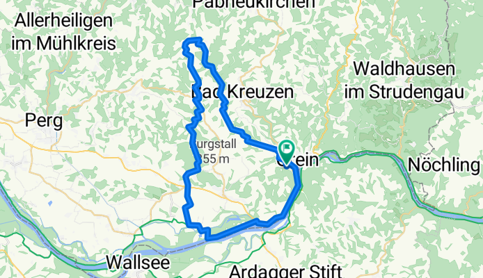 Grein, St.Thomas, Klam, BGB., Saxen, Grein. Dem Gewitter davongefahren.