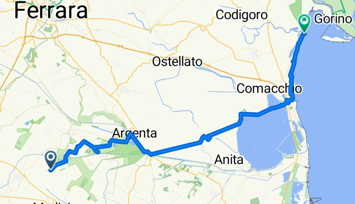 Via Ponti, Budrio a Comacchio