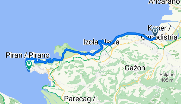 Pristaniška ulica, Koper nach Obala, Portorož