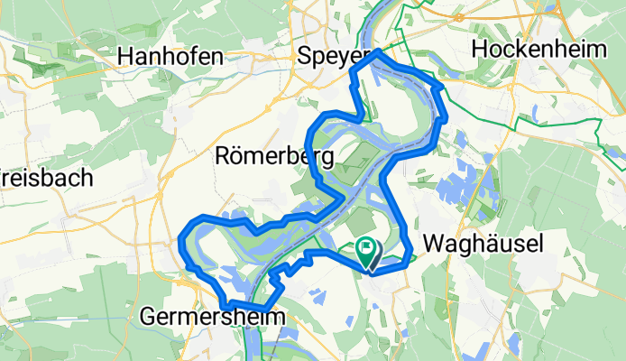 Rhein Strecke Philippsburg - Speyer - Philippsburg