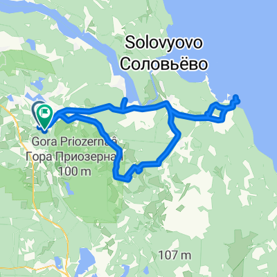 60.543, 30.214 до 60.536, 30.225Sosnovo