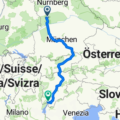Frankenstraße, Treuchtlingen nach Piazza Catena, Riva del Garda