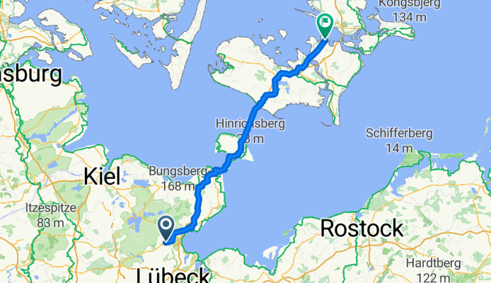 Velsen - Zwolle + Zwolle - Klein Berßen (2/2) + Klein Berßen - Bremen (2/2) + Bremen - Hamburg (2/2) + Hamburg - Heiligenhafen (2/2) + Heiligenhafen - Næstved (