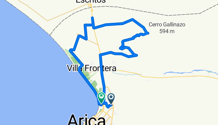 Ruta desde Antártica