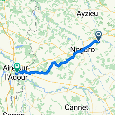 Cravencères nach Rue Gambetta, Aire-sur-l'Adour