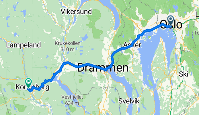 Oslo - Kongsberg + Kongsberg - Rødberg (1/2)