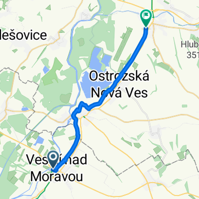 Zámecká, Veselí nad Moravou do Kunovice, Kunovice