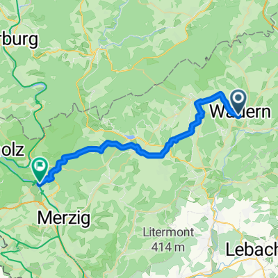 Route nach Wadern zurück
