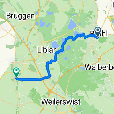 Route nach Mühlenstraße 1A