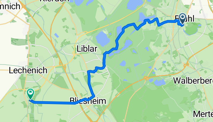 Route nach Mühlenstraße 1A