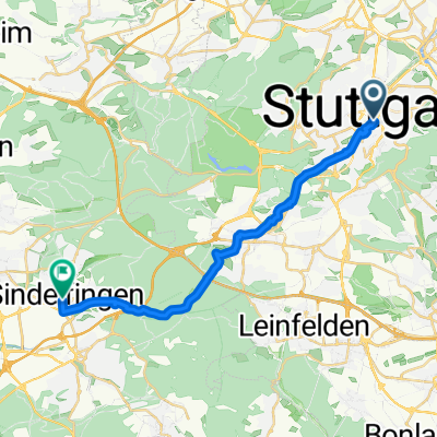 Von Stuttgart bis Sindelfingen