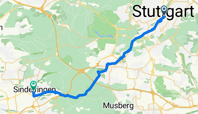Von Stuttgart bis Sindelfingen