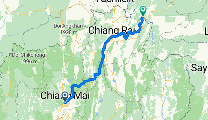 From Amphoe Mueang Chiang Mai to Chiang Khong