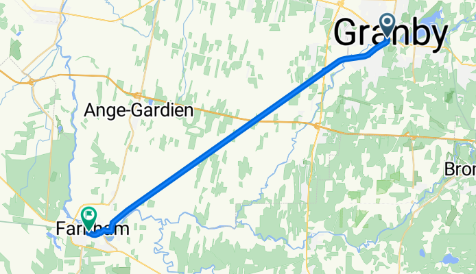 Rue Principale, Granby à Rue de L'Hôtel-de-Ville, Farnham