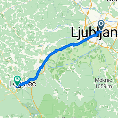 Šmartinska cesta nach Logatec