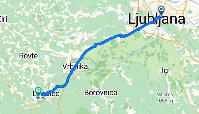 Šmartinska cesta nach Logatec
