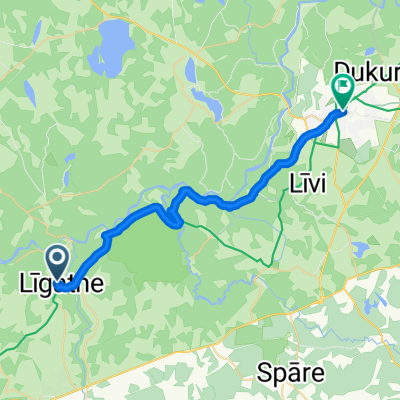 Route from Līgatne