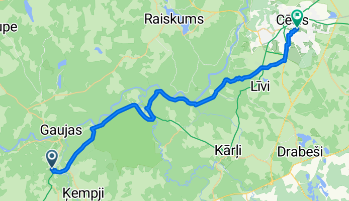 Gaujas iela, Līgatne to Piebalgas iela, Cesis