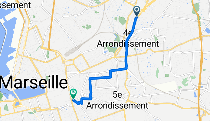 Rue Ste-Adélaïde, Marseille à Rue Fongate, Marseille