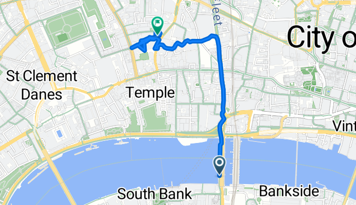 Cycleway Six, London to Bream's Buildings, London