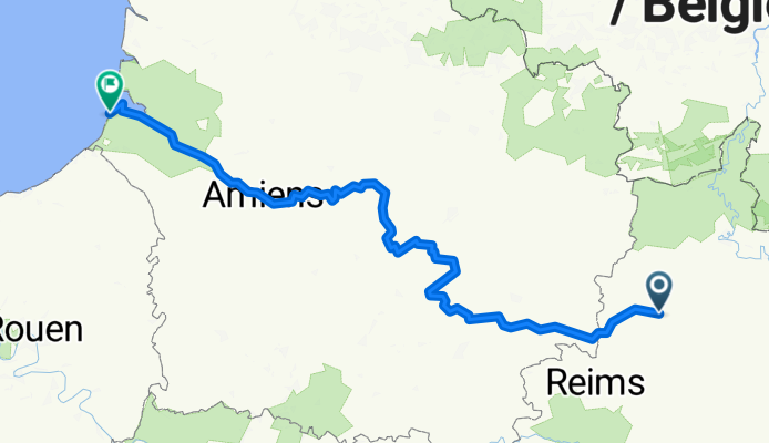 From Rethel to Cayeux-sur-Mer
