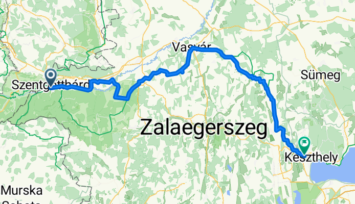 Bethlen Gábor utca, Szentgotthárd - Sümeg-Keszthely(Országos Kéktúra Szakasz), Keszthely