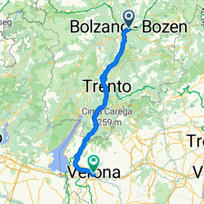 Laurin Straße, Bozen nach Via Daniele Manin, Verona