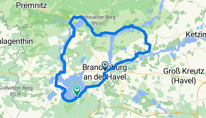 Brandenburg an der Havel - 75,9 km, 54 hm