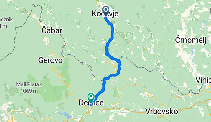 Trg Zbora Odposlancev, Kočevje to Supilova, Delnice
