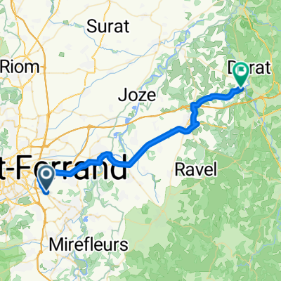 De Cournon-d'Auvergne à Route de Maringues