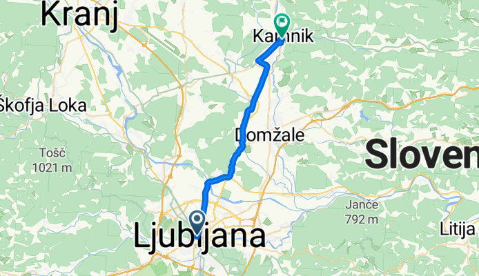 Ljubljana to Kamnik