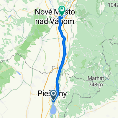 Rekreačná, Piešťany až Zelená Voda I., Nové Mesto nad Váhom