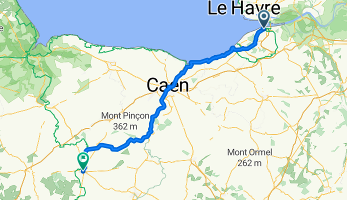 From Honfleur to Vire, Vaudry, Saint-Germain-de-Tallevende-la-Lande-Vaumont, Coulonces, Roullours, Truttemer-le-Grand, Maisoncelles-la-Jourdan, Truttemer-le-Pet