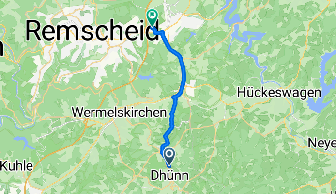 Dhünn -&gt;Remscheid Hasnjagd - 9,4 km, 139 hm